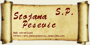 Stojana Pešević vizit kartica